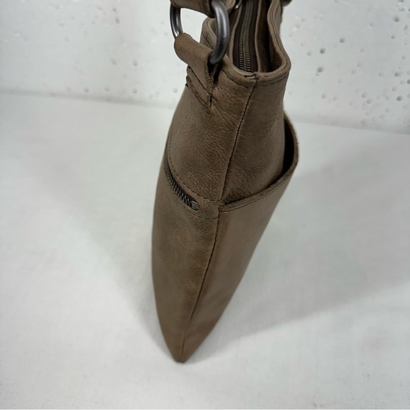 Fred De La Bretoniere Brown Distressed Leather Crossbody Bag Purse - Picture 6 of 17